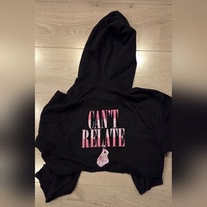 Jeffree Star "Can't Relate" cropped hoodie